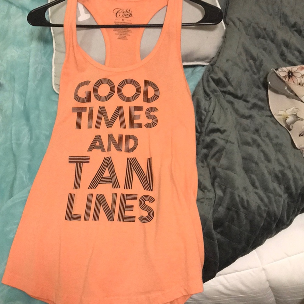 Pink racer back beach tank top